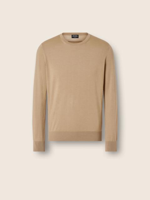BEIGE MÉLANGE CASHSETA CREWNECK