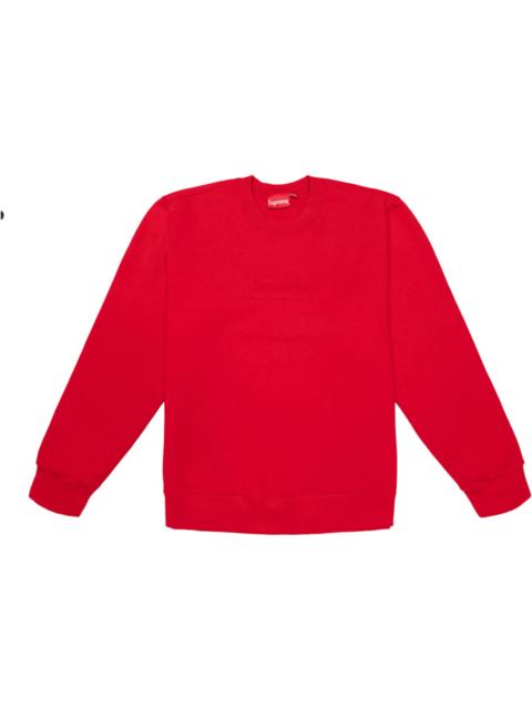 Supreme Cutout Logo Crewneck Red