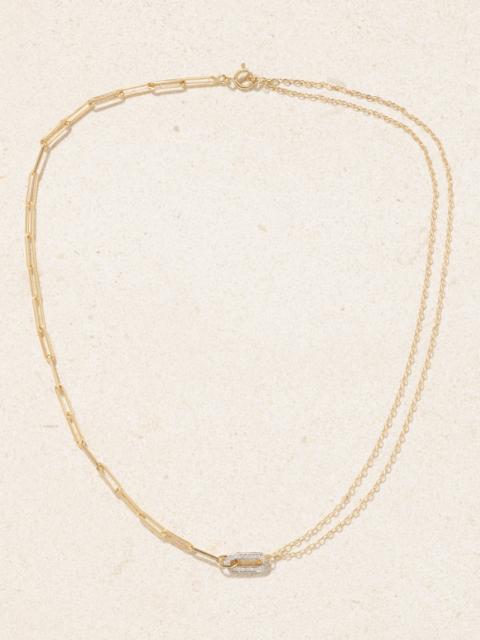 18-karat Yellow And White Gold Diamond Necklace