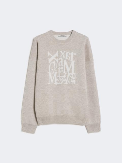 Wool and cashmere crew-neck sweater - BEIGE