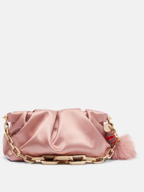 Eva Small crêpe satin clutch