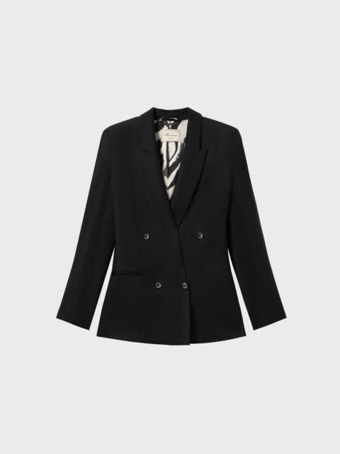DOUBLE-BREASTED JACKET WITH METAL BUTTONS