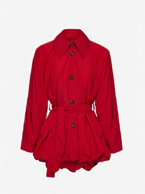 Bubble hemline jacket in red