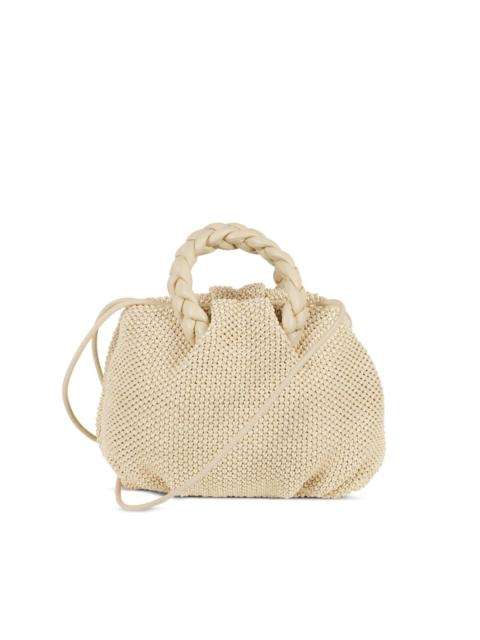 braided-handle tote bag