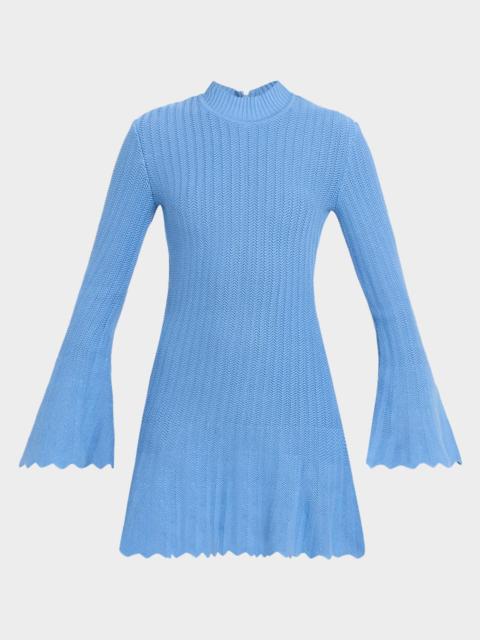 Maja Chevron Knit Mini Dress