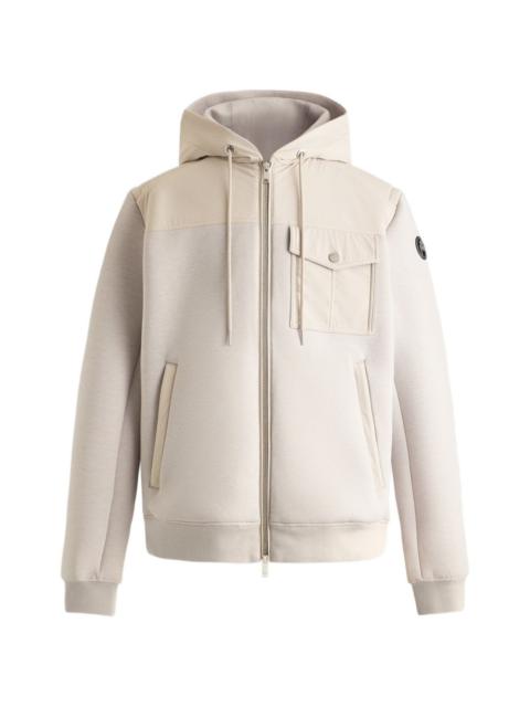 Cimarag zip-up hooded bomber jacket