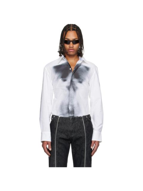 White Printed Body Dust Shirt