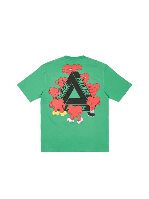 TRI-HEARTS T-SHIRT SWEET PEA GREEN
