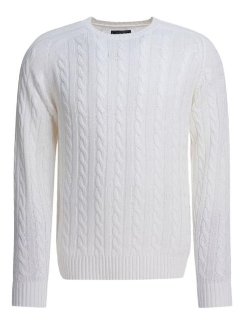 cable-knit crew-neck sweater