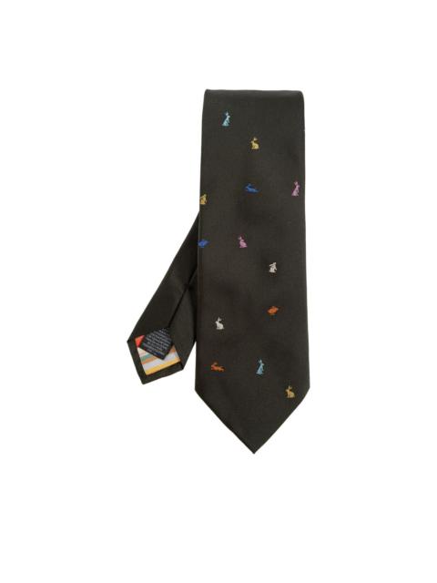 rabbit silk tie