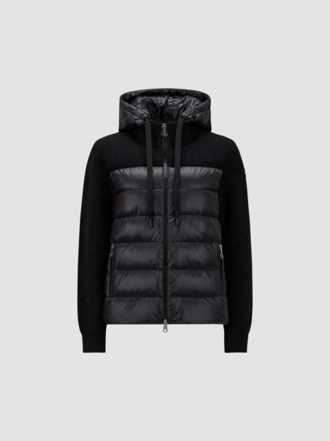 Padded Wool Zip-Up Hoodie