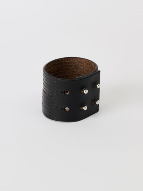 Slash Bracelet Black Chromexcel Leather