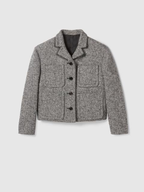 Double cotton-wool mouliné jacket