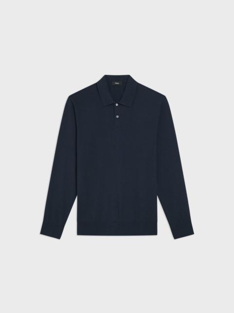 Goris Long-Sleeve Polo Shirt in Light Bilen