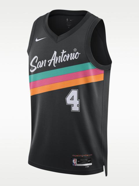 De'Aaron Fox San Antonio Spurs City Edition Men's Nike NBA Swingman Jersey