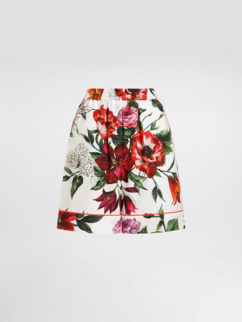 Flower-print shorts