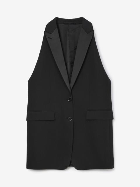 Sleeveless Wool Tailored Jacket