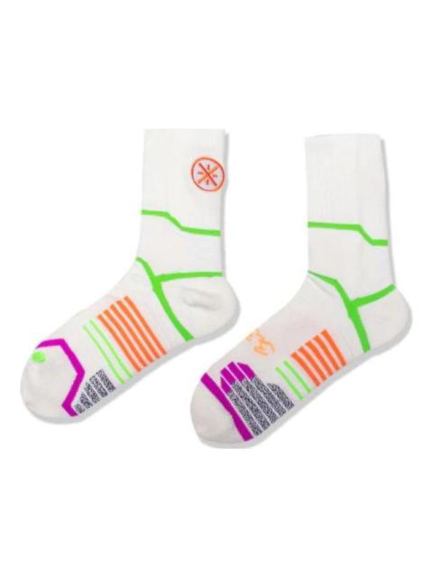Li-Ning Way Of Wade Basketball Socks 'White Green Purple' AWLT017-2