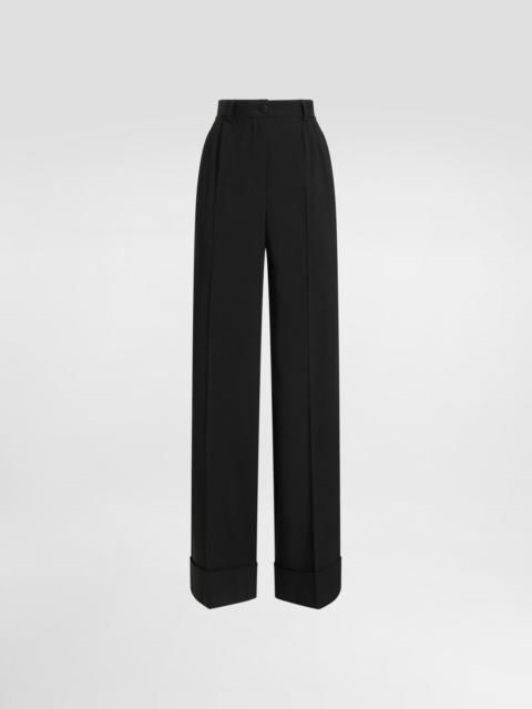 Bi-stretch wool trousers