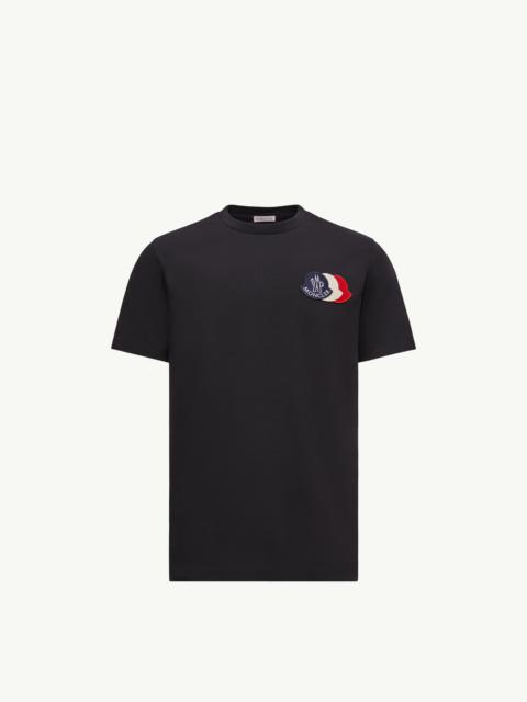 Embroidered Tricolor Logo Cotton T-Shirt