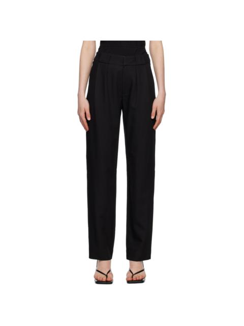 Black Proenza Schouler White Label Drapey Suiting Trousers