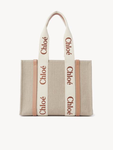 WOODY TOTE BAG IN LINEN