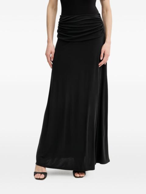 gathered maxi skirt