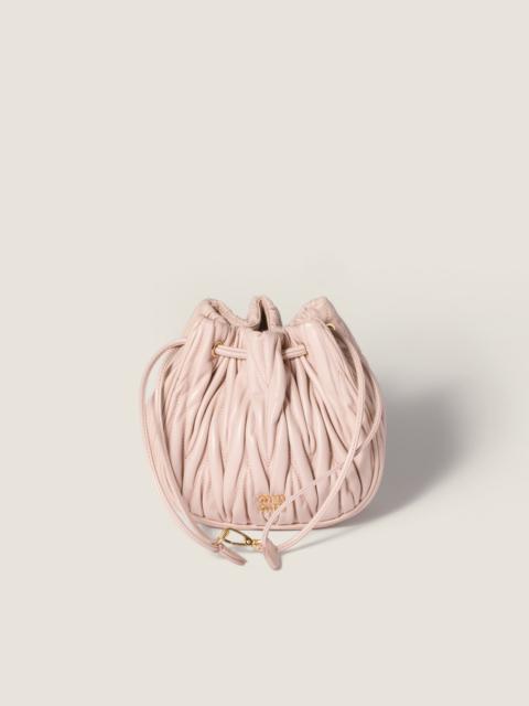 Matelassé nappa leather pouch