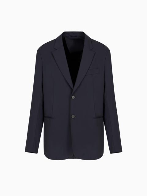 TRAVEL ESSENTIALS STRETCH-NYLON SINGLE-BREASTED BLAZER