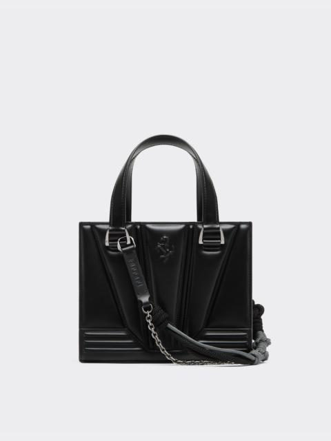 Reconditioned by Ferrari GT mini tote bag in leather with scoubidou detail