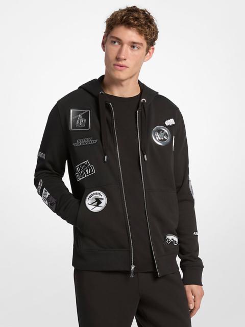 Embellished Cotton Zip-Up Hoodie