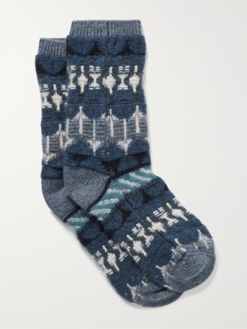 Calza Noel Jacquard-knit Cashmere Socks