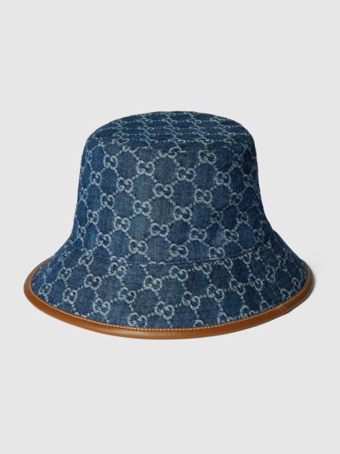 GG denim bucket hat