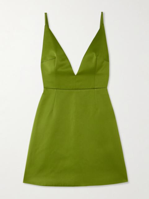 Vero Open-back Recycled-satin Mini Dress