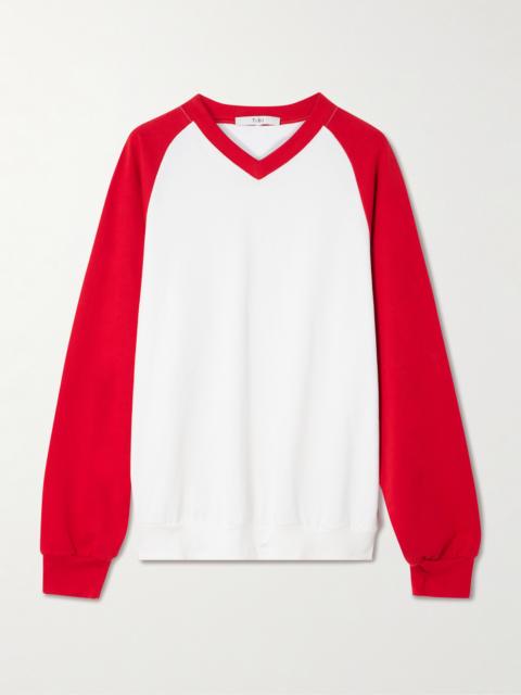 Perfect T Two-tone Cotton-jersey Sweatshirt