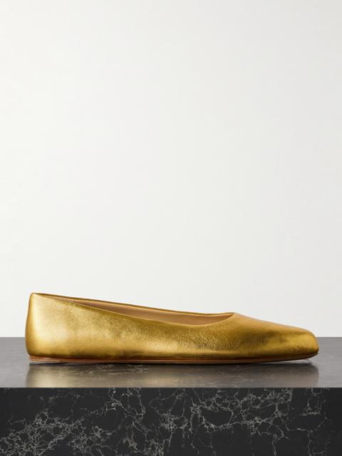 Andre Metallic Leather Ballet Flats
