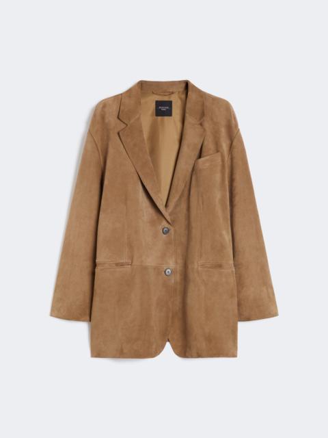 Oversized suede blazer - DESERT