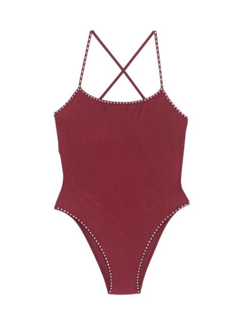 crystal-detail swimsuit