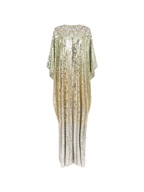 FONTAINE sequin-embellished maxi dress
