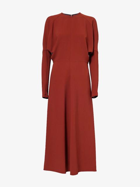 Victoria Beckham Dolman-sleeve woven midi dress | REVERSIBLE