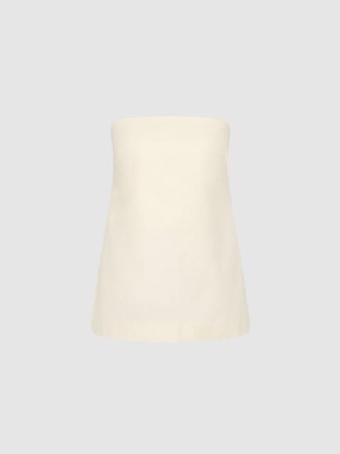 Strapless Rouleau Tie Top - Ivory