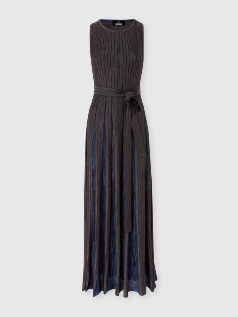 Belted sleeveless maxi dress