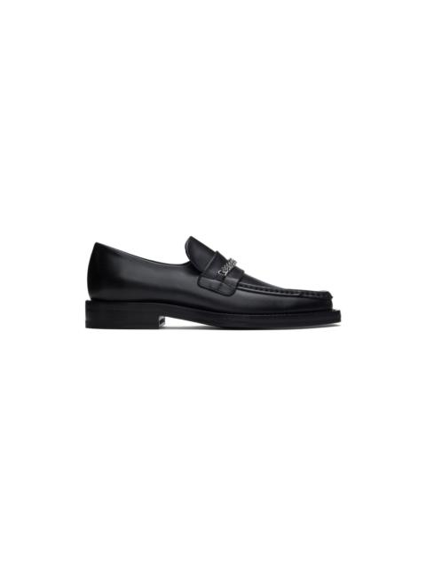 Black Square Toe Loafers