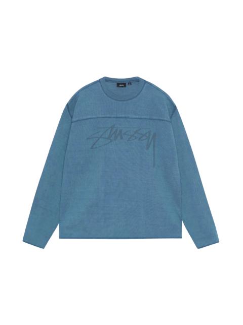Stussy Cotton Football Pigment Dyed Crew Blue