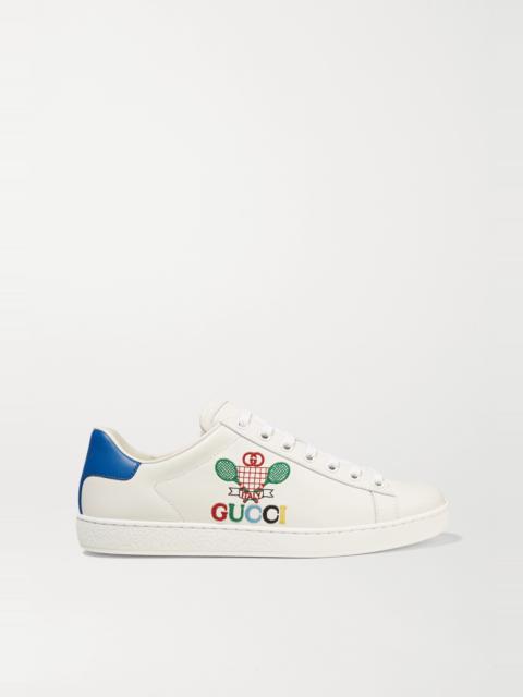 Ace embroidered leather sneakers