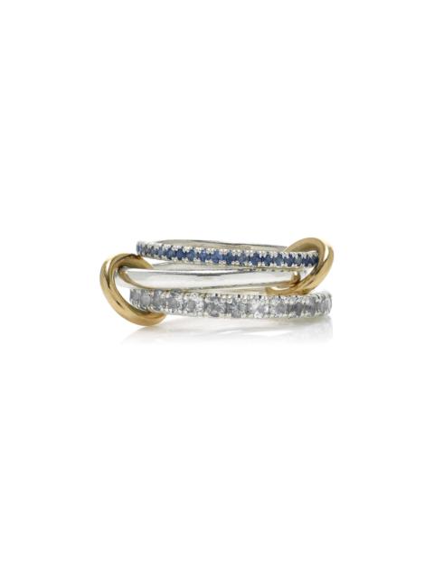 Exclusive Riviera Norah 18K Yellow Gold Multi-Stone Ring blue