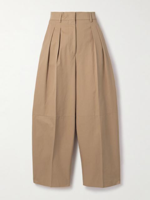 Dash Pleated Cotton-twill Barrel-leg Pants