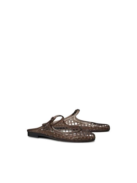 openwork jelly ballerina flats