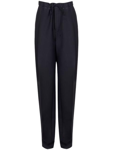 drawstring pressed crease trousers