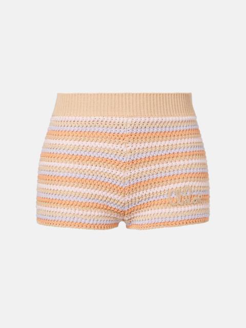 Knitted cotton shorts